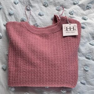 Haute Hippie Dusty Rose Crew Neck Sweater
